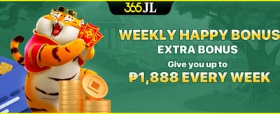 Weekly Happy Bonus - ₱1,888 Extra promotional banner